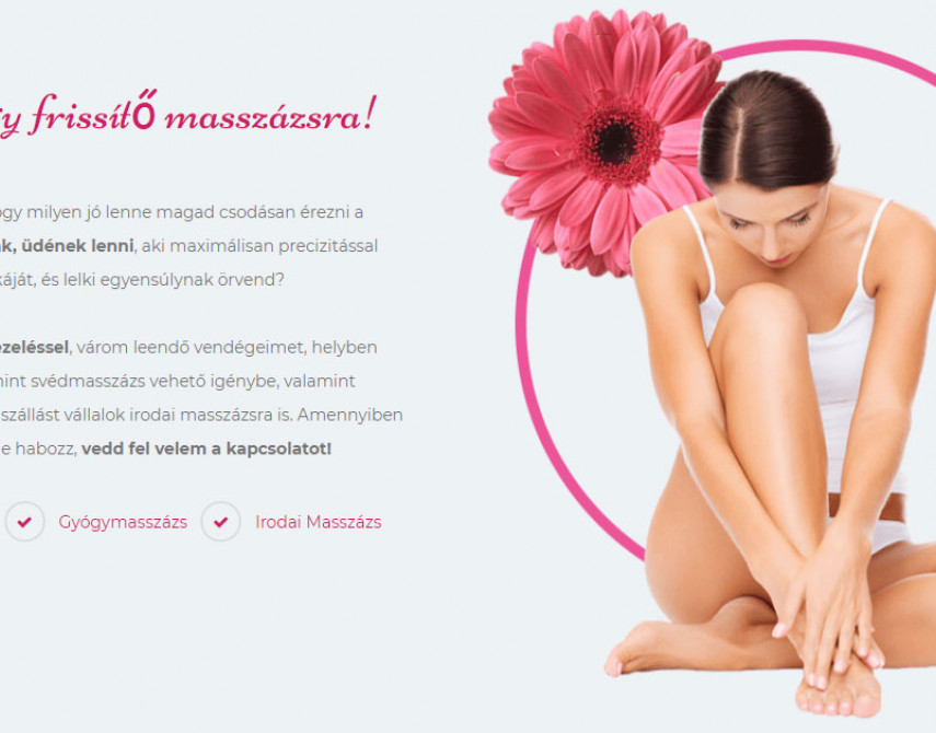 Referencia munka weboldal, webshop készíétsére-Gyógymasszőr szalon-Gremmédia.hu